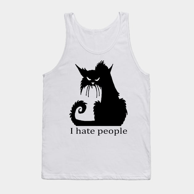 Cat I Hate People Tank Top by ValentinkapngTee